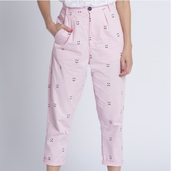 Lazy Oaf Pants - Lazy oaf happy and sad high waist pants sz S